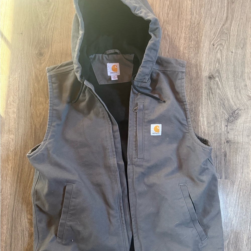 Carhartt Gray Hooded Vest
